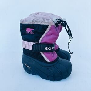 Sorel Kids Girls Snow Winter Boots Pink 8 Waterproof Insulated Ski Toddler